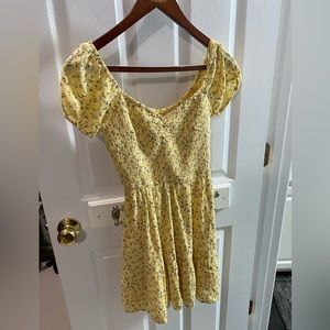 Yellow floral print dress.  Barely worn.  Great condition.
